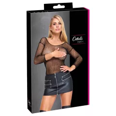 Cottelli - minisukně z umělé kůže na zip (černá)