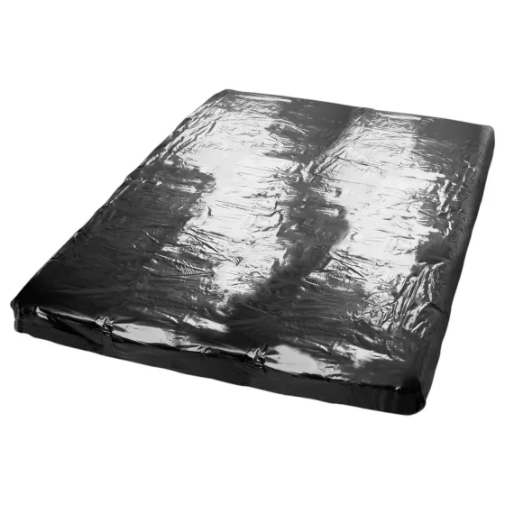 Fetish - Lakovaný prostěradlo - super měkké - 200×230 cm (černé)