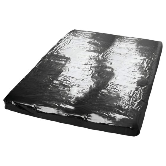 Lakované prostěradlo - elastické - 160x200 cm (černé)