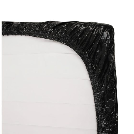 Lakované prostěradlo - elastické - 160x200 cm (černé)