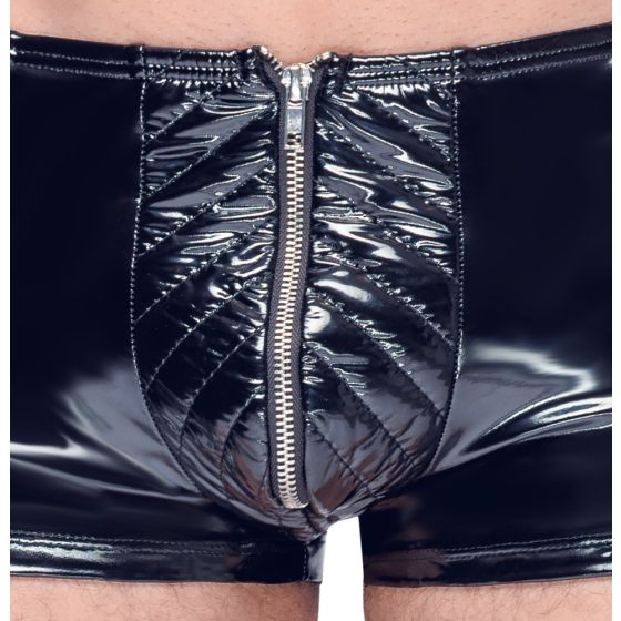 Black Level - pánské krátké kalhoty s žebrovaným páskem (černé)