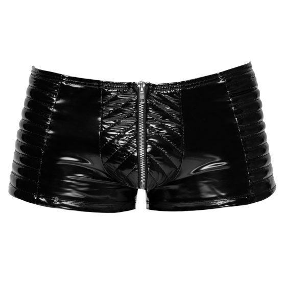 Black Level - pánské krátké kalhoty s žebrovaným páskem (černé)