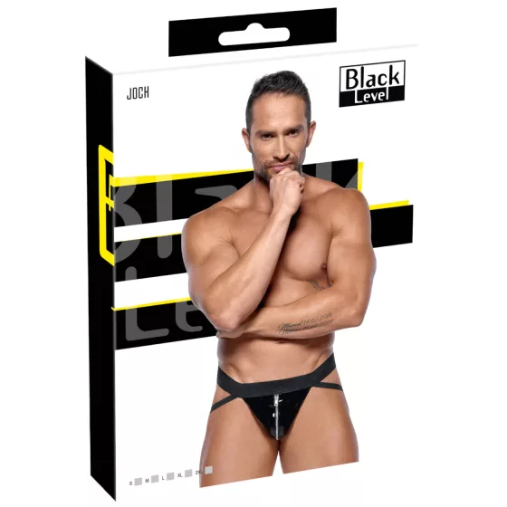 Black Level - jockstrap se zipem (černý) - XXL