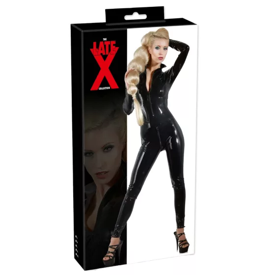 Late X - latexový overal - kostým kočičí ženy (černý) - M