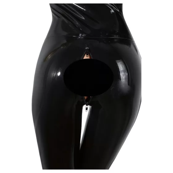 Late X - latexový overal - kostým kočičí ženy (černý) - M