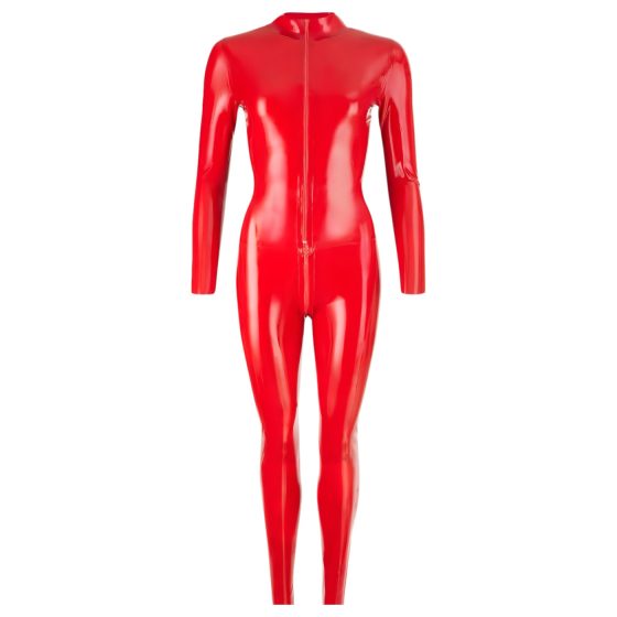 LATEX - Dámský Overal s Dlouhým Rukávem (červený)
