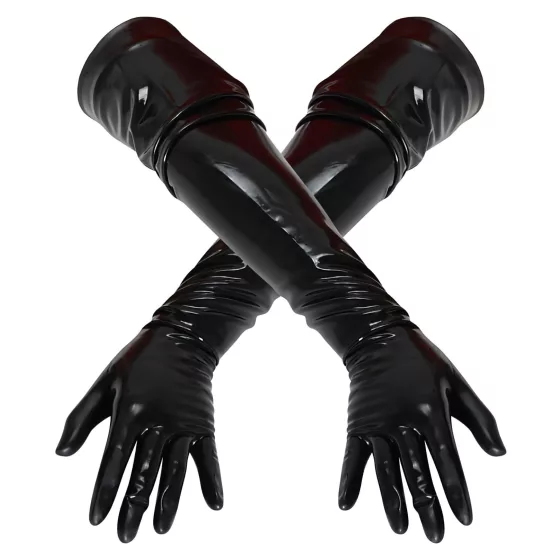 Late X dlouhé unisex rukavice (černé) - M