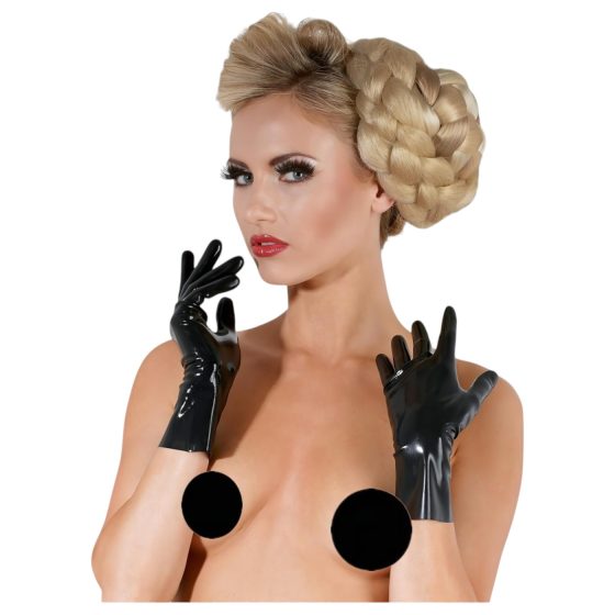 LATEX - krátké, unisex rukavice (černé)
