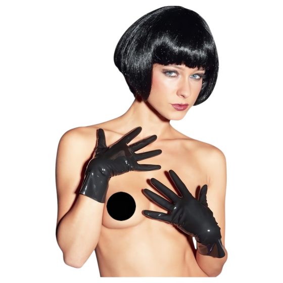 LATEX - krátké, unisex rukavice (černé)