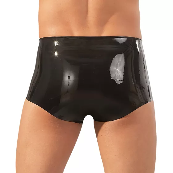 Latexový boxerský návlek + návlek na penis (černý)