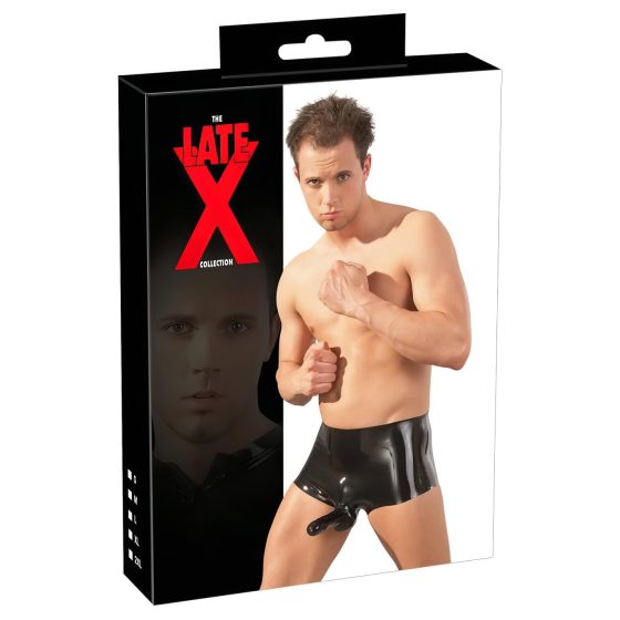 Latex - boxerky + návlek na penis (černý)
