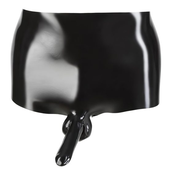 Latex - boxerky + návlek na penis (černý)