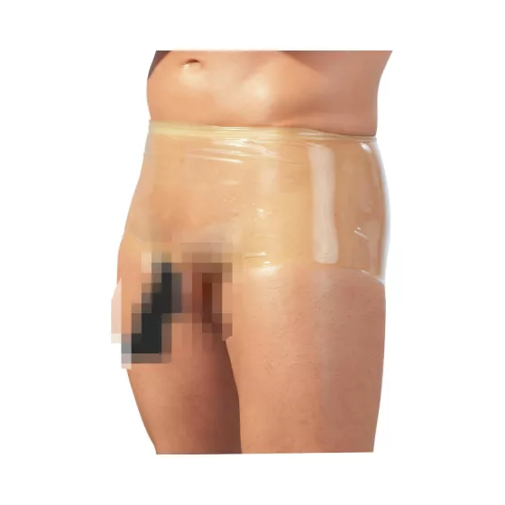 LateX boxer + návlek na penis (přírodní) - L/XL