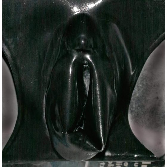 LATEX - dámské kalhotky s kondomem (černé)