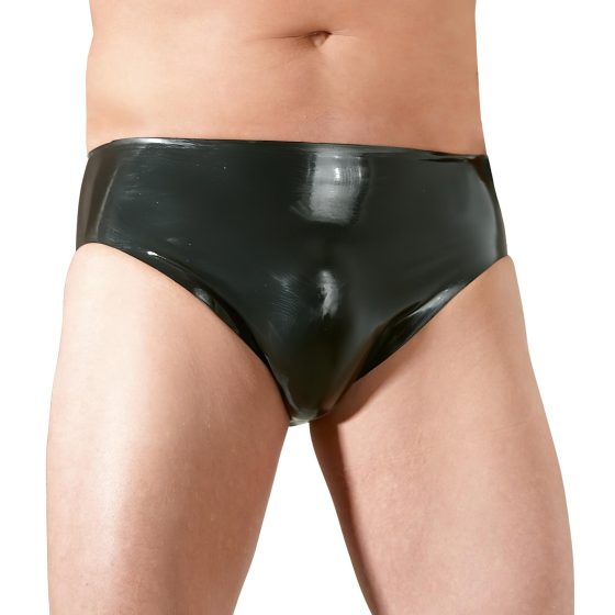 LATEX - pánské spodní prádlo s vnitřním análním dildem (černé)