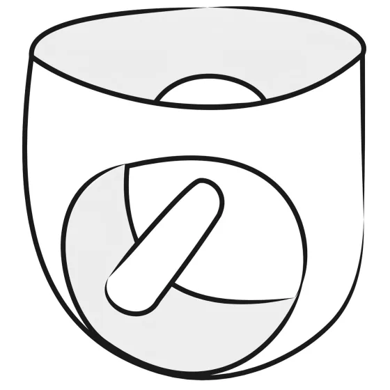 Latex - pánské slipy s vnitřním análním dildem na penis - černé
