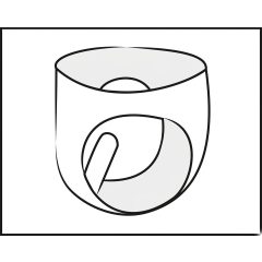   LATEX - pánské spodní prádlo s vnitřním kuželovým análním dildem (černé)