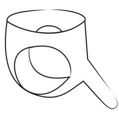 LATEX - spodní díl s vnějším dildem - černá (S-L)