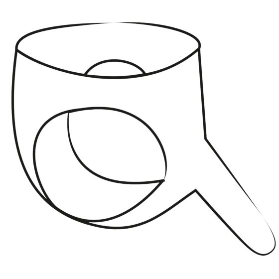 LATEX - spodní díl s vnějším dildem - černá (S-L)