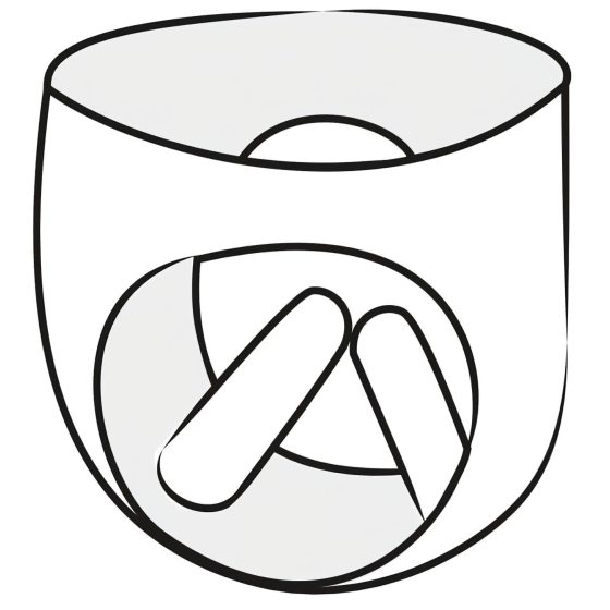 LATEX - Dámské kalhotky se 2 nafukovacími dildy (černé)