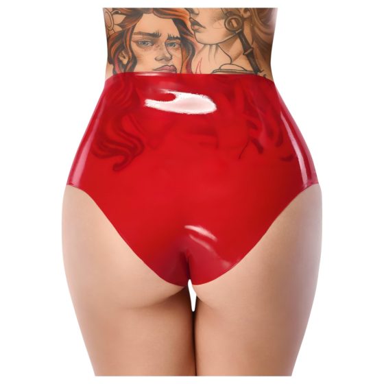 LATEX - realistické dildo s kapkou (červené)