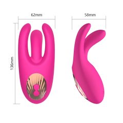   Mrow - nabíjecí, 3-ramenný vibrátor na klitoris (růžový)
