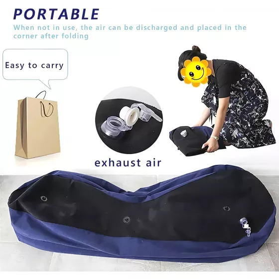 Desirel Magic Pillow - Nafukovací sex pohovka - velká (modrá)