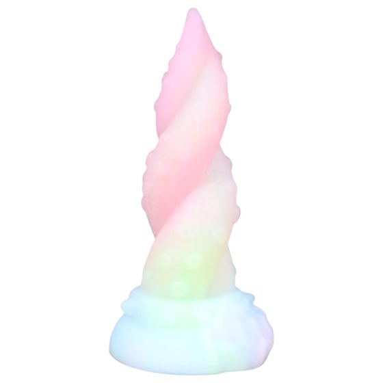 OgazR Kraken - točené chapadlo dildo - 18 cm (duhové)