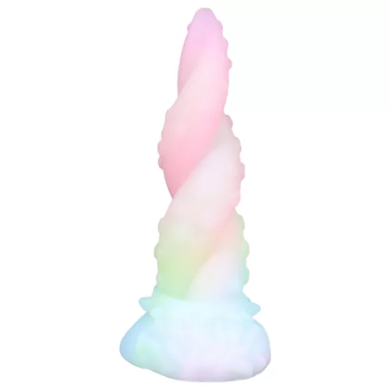 OgazR Kraken - dildo s točeným chapadlem - 18 cm - duhová