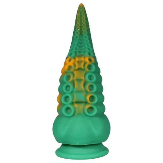 OgazR Octopuss - realistické dildo s chapadly - 21 cm - zelenožluté