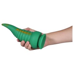   OgazR Octopuss - dildo s přísavkou ve tvaru chapadla - 21 cm (zeleno-žlutá)