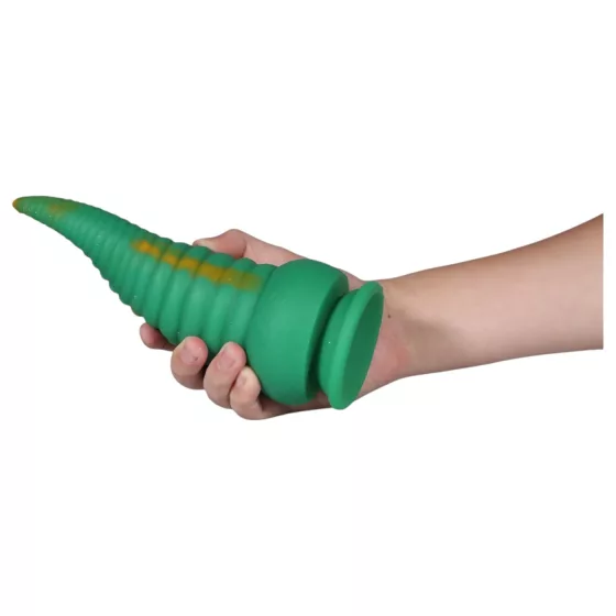 OgazR Octopuss - realistické dildo s chapadly - 21 cm - zelenožluté