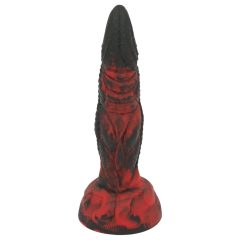 OgazR Hell Dong - rýhované dildo - 20 cm (červené)