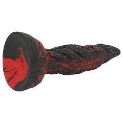 OgazR Hell Dong - rýhované dildo - 20 cm (červené)