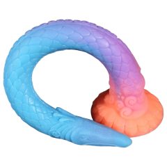  OgazR XXL Úhoř - fosforeskující anální dildo - 47 cm (růžová)