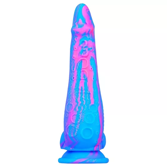 Inkipus - realistický dildo s varlaty - silikon - 18 cm - modro-růžový