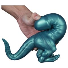   Toppedmonster - dinosaur silikonové dildo - 26 cm (tyrkysová)