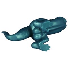   Toppedmonster - dinosaur silikonové dildo - 26 cm (tyrkysová)