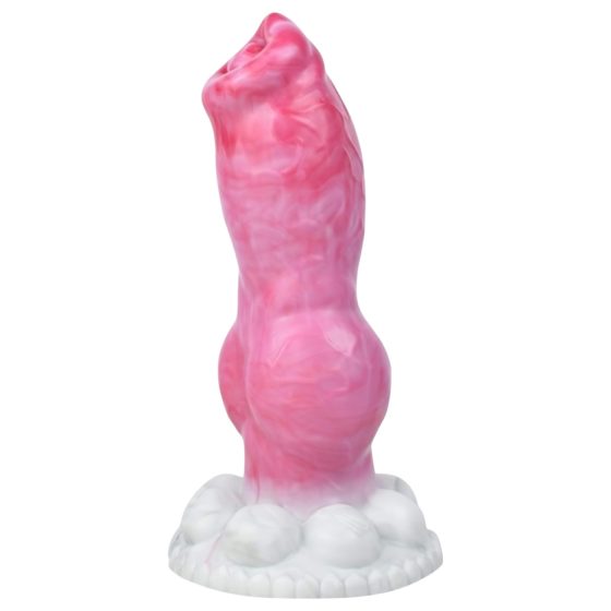Animalorny Buldog - Psí penis dildo - 17cm (růžový)