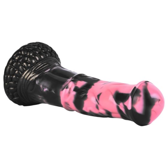 Bad Horse - silikonové dildo ve tvaru koně - 18 cm (černá-růžová)