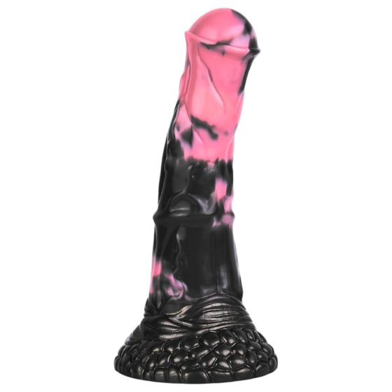 Bad Horse - silikonové dildo ve tvaru koně - 18 cm (černá-růžová)