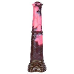   Špatný Kůň - silikonové dildo ve tvaru koně - 24cm (hnědo-růžové)
