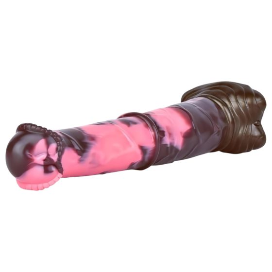 Špatný Kůň - silikonové dildo ve tvaru koně - 24cm (hnědo-růžové)