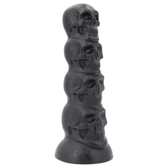 Topped Monster - lebka dildo - 22 cm (černé)