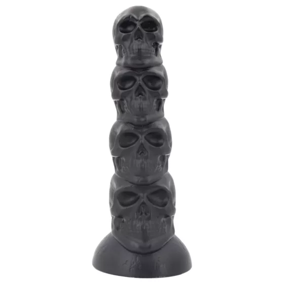 Topped Monster - lebka dildo - 22 cm (černé)