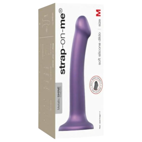 Strap-on-me Metalická Lesk M - přátelské k pokožce dildo (metalická fialová)