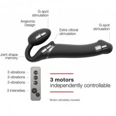   Strap-on-me M - připínací vibrátor bez upevňovacího pásu - střední velikosti (černí)