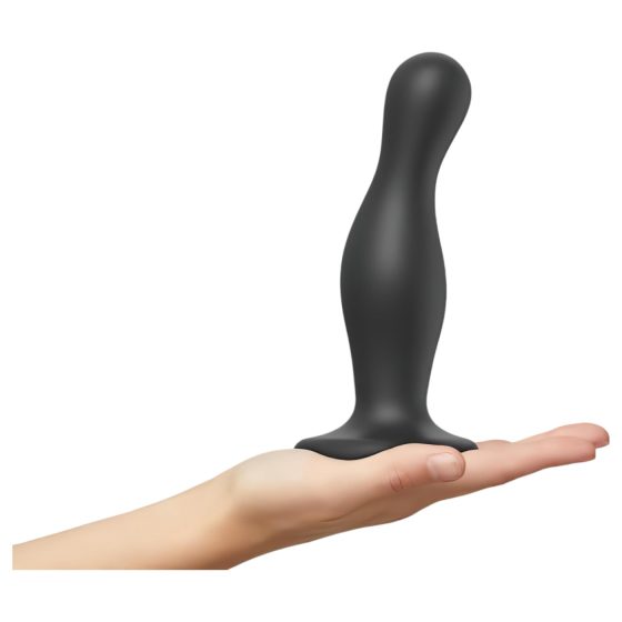 Strap-on-me Curvy L - vlnitý přísavný dildo (černý)