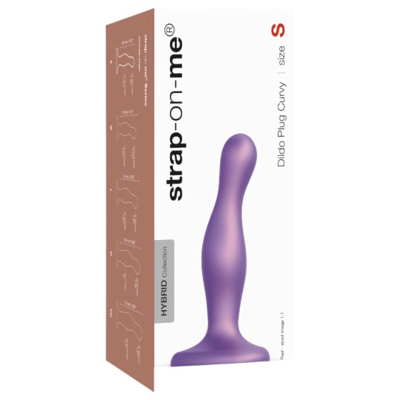 Strap-on-me Curvy S - vlnitý dildo s přísavkou (fialový)