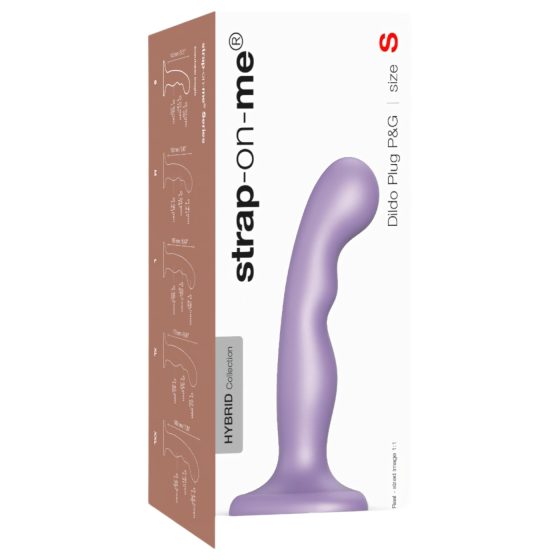 Strap-on-me P&G S - zakřivené dildo s přísavkou (fialová)